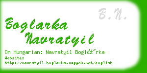 boglarka navratyil business card